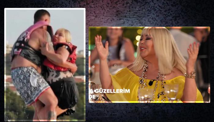Safiye Soyman'ın "Dünya Güzelim Tatilde" programı için su jeti yapmaya çalışması sosyal medyayı salladı