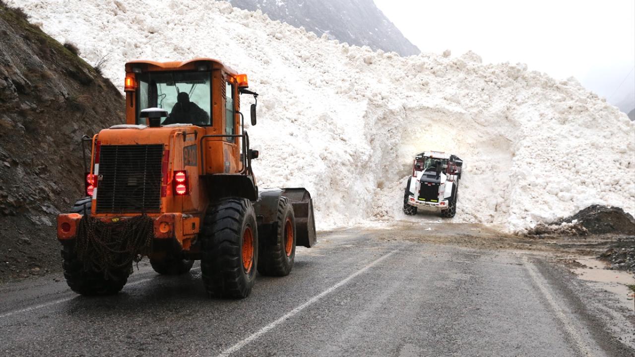 Hakkari'de çığ nedeniyle kapanan yollar açıldı