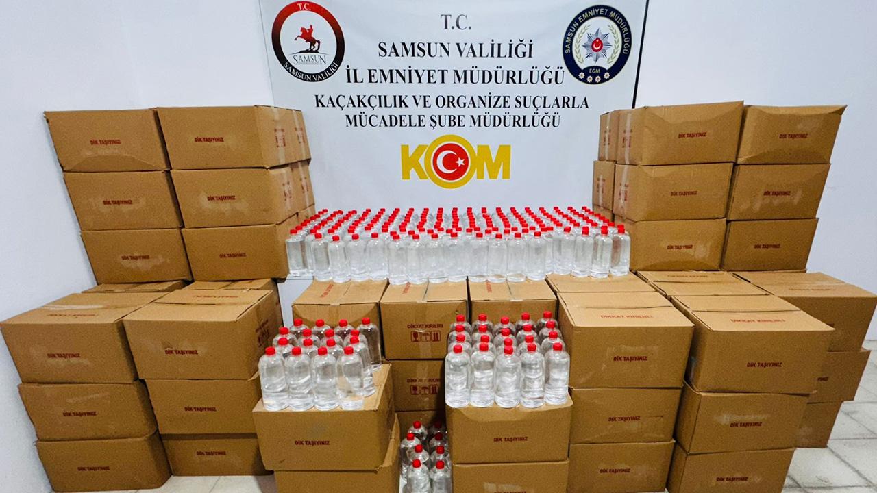 Samsun'da 1,2 ton etil alkol ele geçirildi