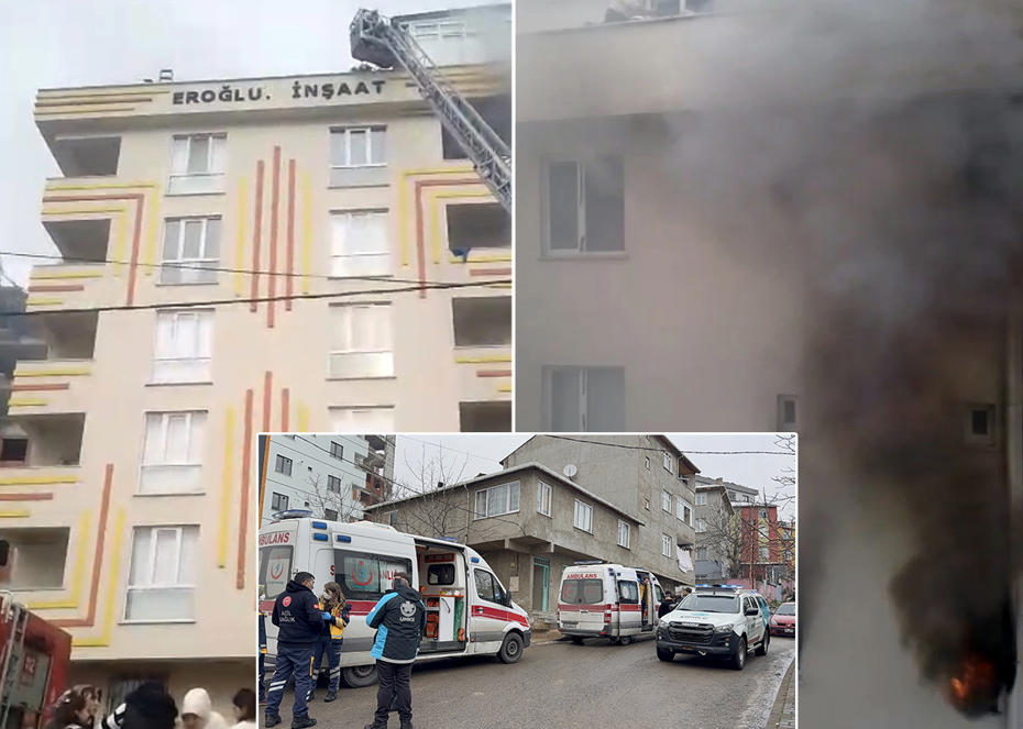 Sultanbeyli'de 5 katlı binada çıkan yangında 12 kişi tahliye edildi
