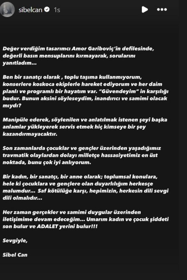 SİBEL CAN AÇIKLAMASI